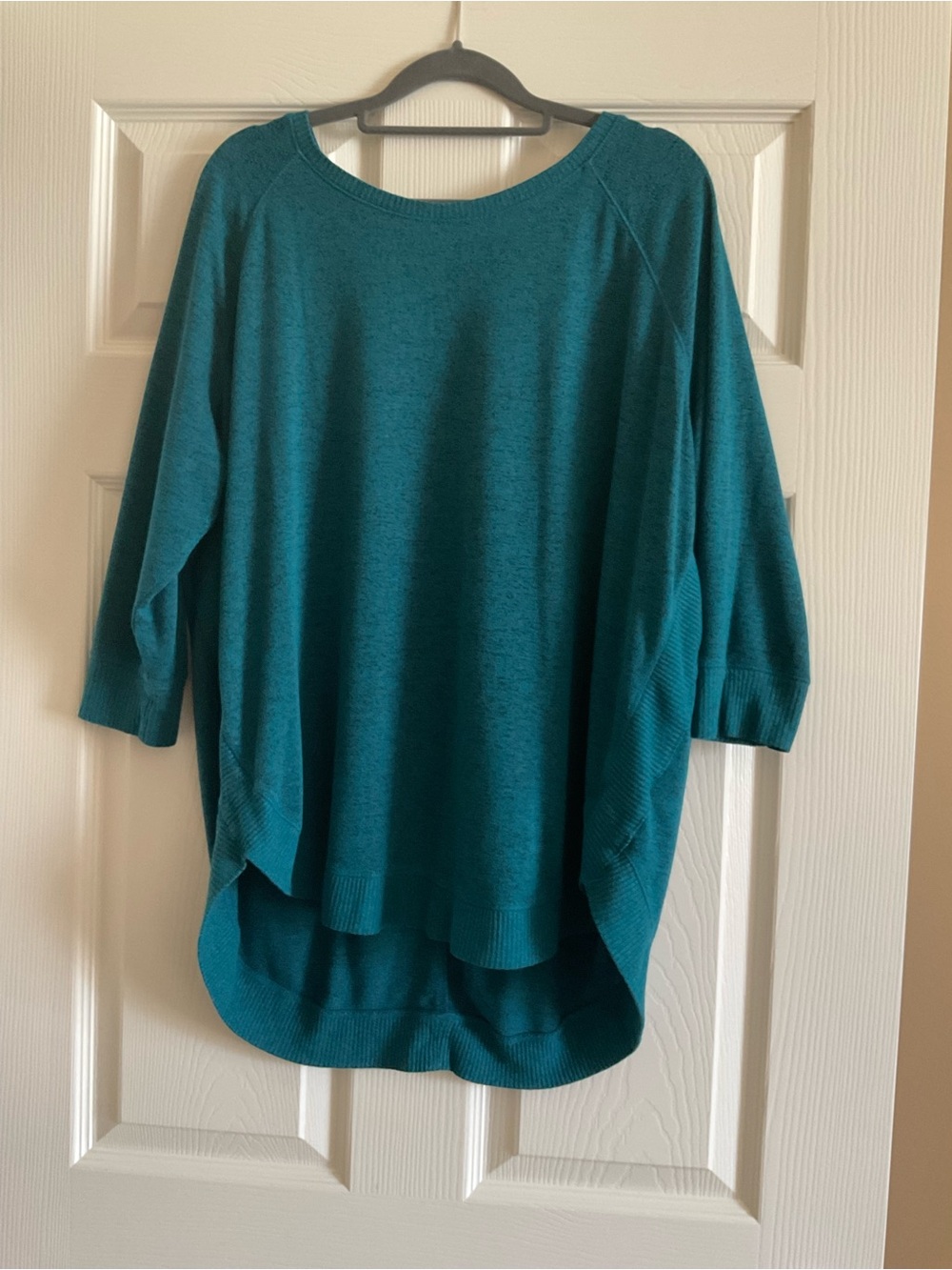 Maurices Teal Scoop-Neck Oversized Knit Sweater